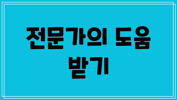 전문가의 도움 받기