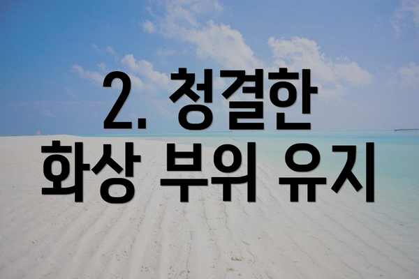 2. 청결한 화상 부위 유지