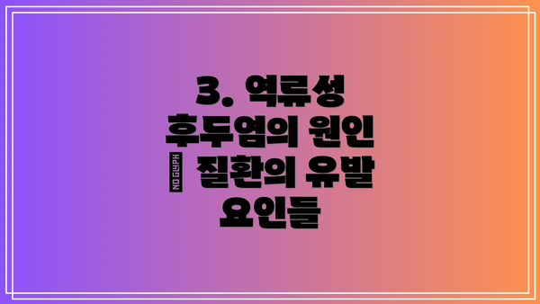 3. 역류성 후두염의 원인 – 질환의 유발 요인들