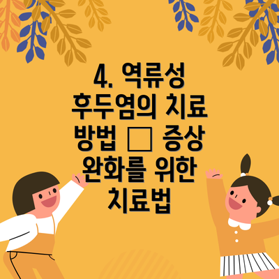 4. 역류성 후두염의 치료 방법 – 증상 완화를 위한 치료법
