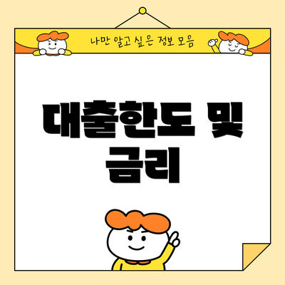 대출한도 및 금리