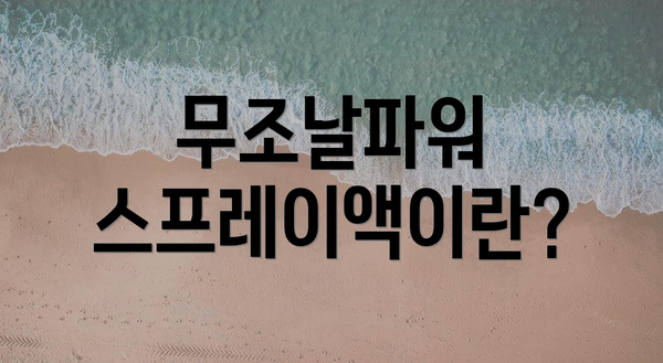 무조날파워 스프레이액이란?