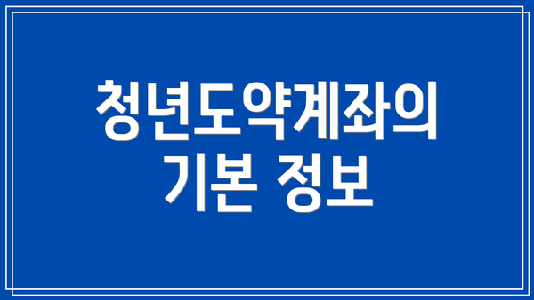청년도약계좌의 기본 정보