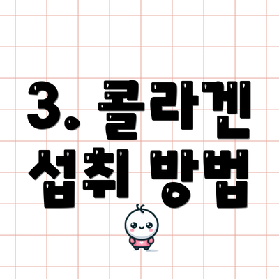 3. 콜라겐 섭취 방법
