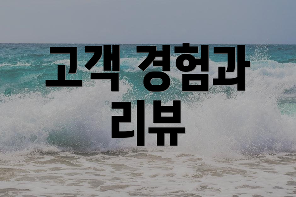 고객 경험과 리뷰