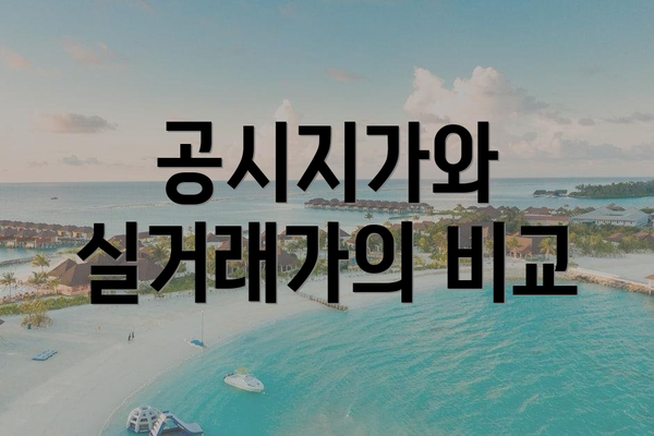 공시지가와 실거래가의 비교