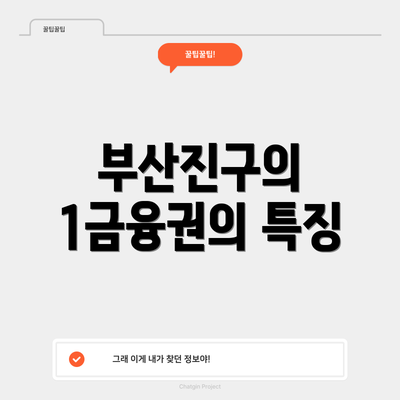 부산진구의 1금융권의 특징