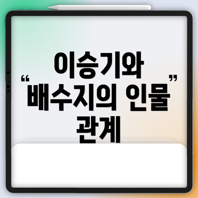 이승기와 배수지의 인물 관계