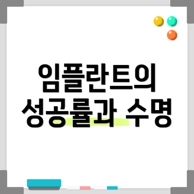 임플란트의 성공률과 수명