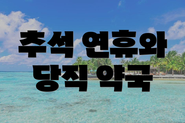 추석 연휴와 당직 약국