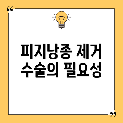 피지낭종 제거 수술의 필요성