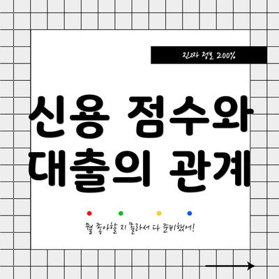 신용 점수와 대출의 관계