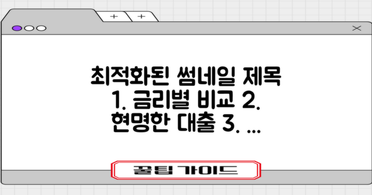 금리별 비교, 현명한 대출 비교