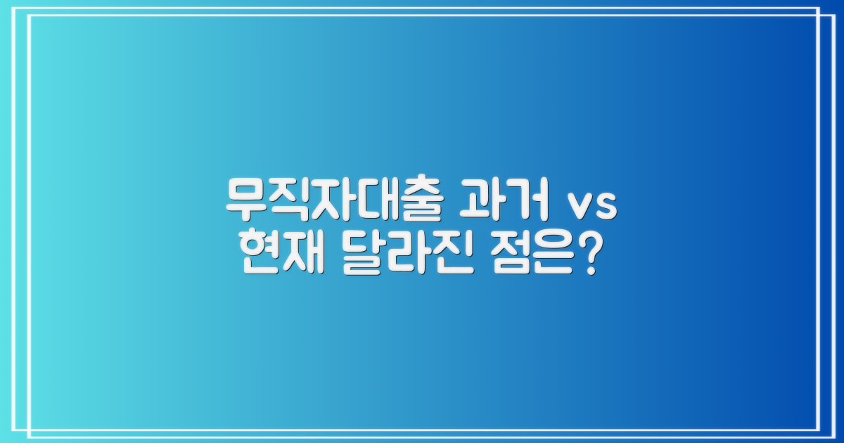 무직자대출, 과거와 현재 비교