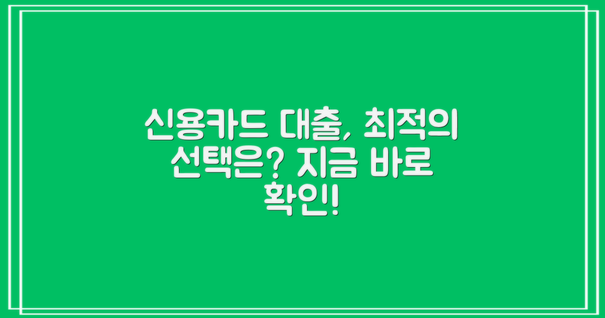 신용카드 대출, 어디서 받을까?