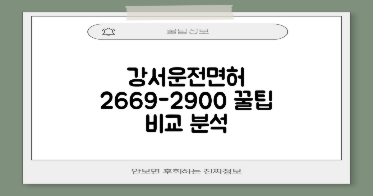 2669-2900, 강서운전면허 팁: 효율적인 면허 취득을 위한 비교 분석