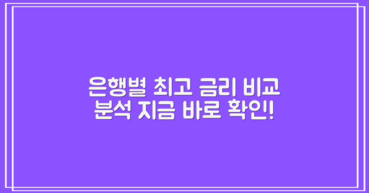 은행별 금리 비교 상세 정보