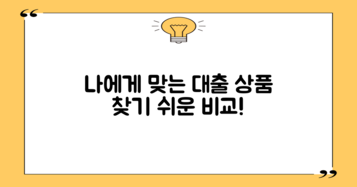 나에게 맞는 대출 상품 찾기