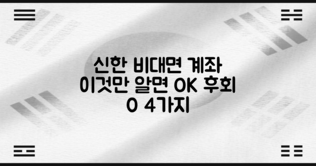 신한은행 비대면 계좌개설, 이것만 알면 후회 없어요! (4가지 유의사항)