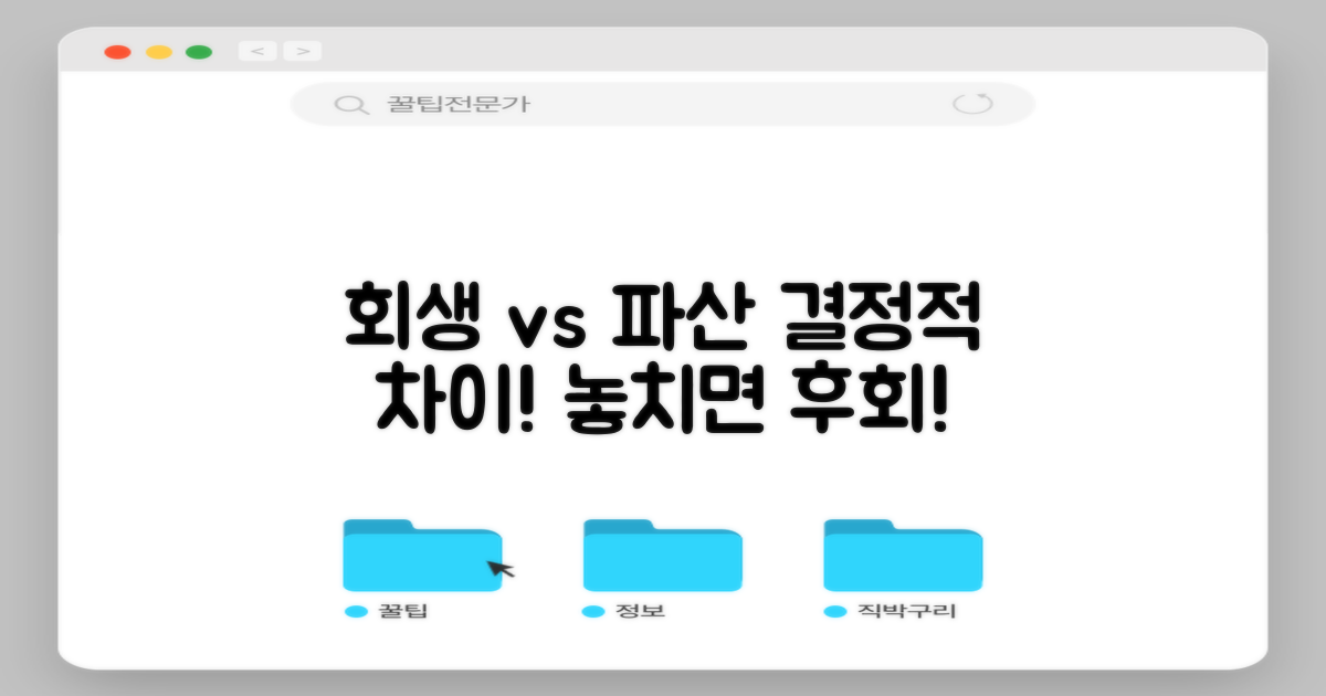 회생 vs 파산, 무엇이 다를까
