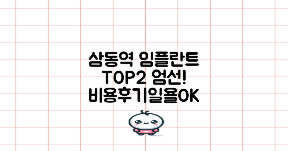 삼동역 임플란트 치과 TOP 2: 비용, 후기, 일요일 진료 완벽 분석