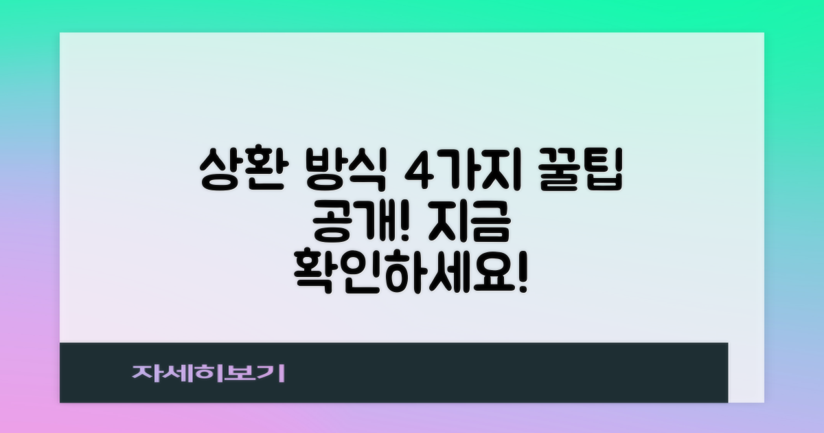 4가지 상환 방식 선택