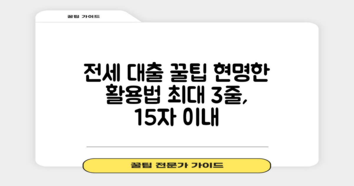 전세대출, 현명하게 활용하는 꿀팁