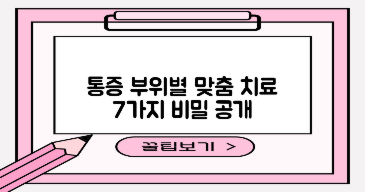 7가지 통증 부위별 맞춤 치료