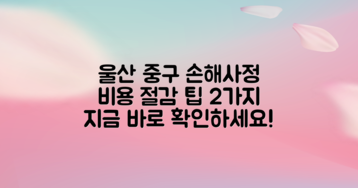 울산 중구 손해사정, 비용 절감을 위한 2가지 핵심 팁