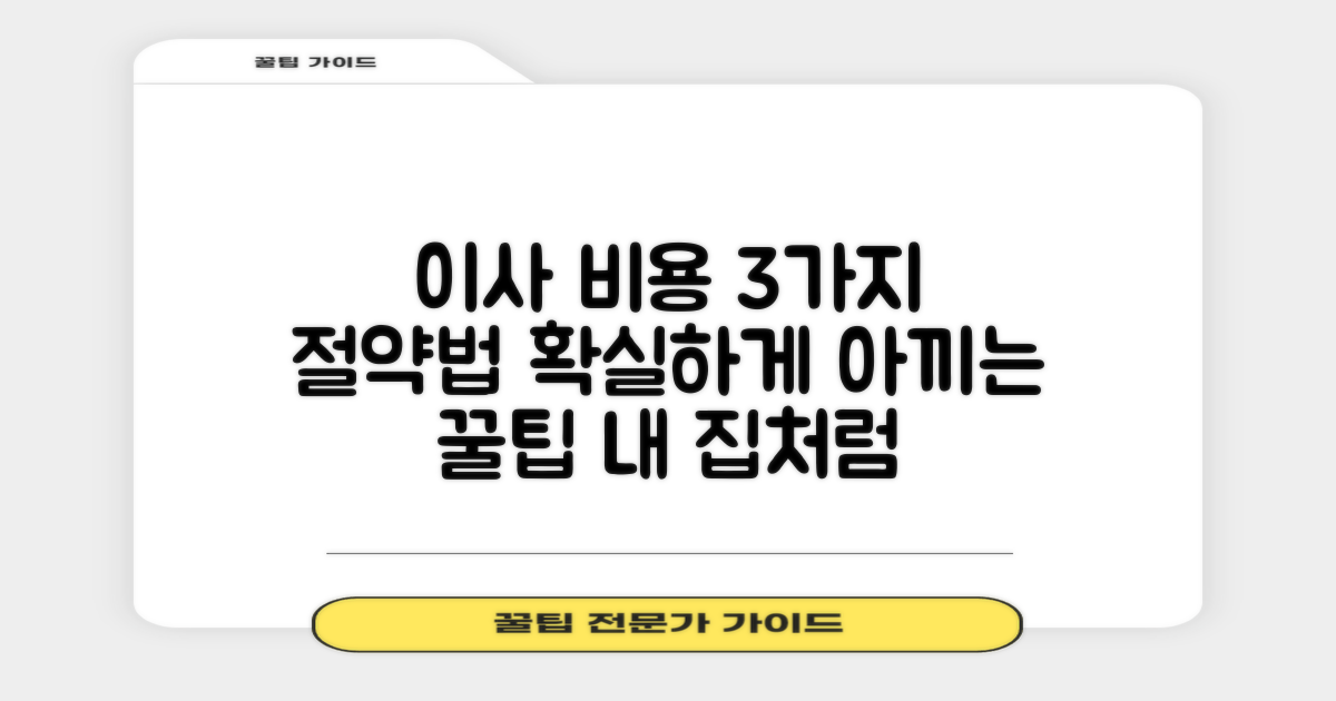 포장이사 비용 3가지 절약법
