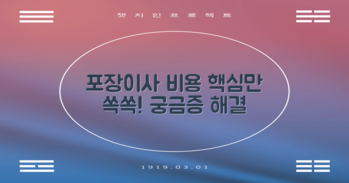 포장이사 비용, 제대로 알고 싶으신가요?